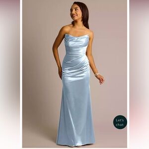 Satin Strapless Mermaid Dress - David’s Bridal
